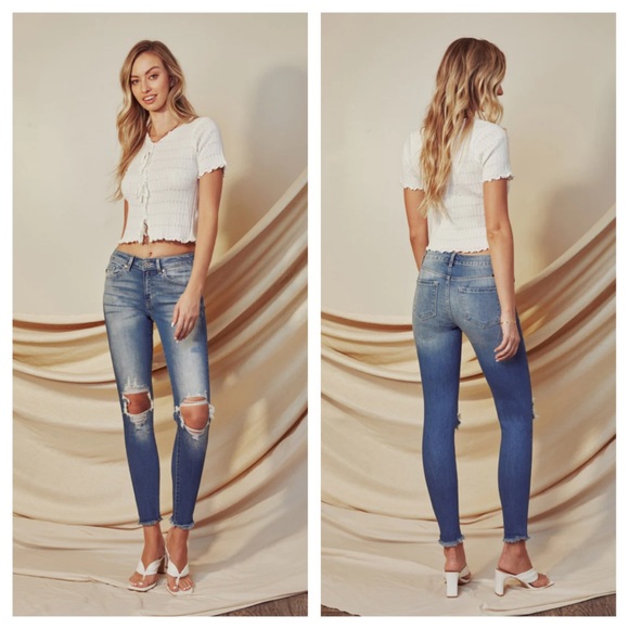 KanCan Jeans Kancan Cassandra Mid Rise Super Skinny Jeans Size 27